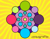 Dibujo Mandala con redondas pintado por valepeke2