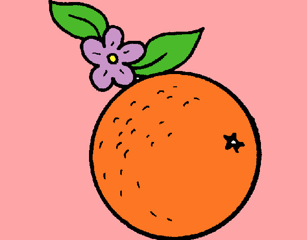 Dibujo naranja pintado por nnalinda