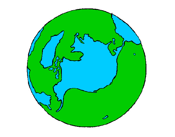 Dibujo Planeta Tierra pintado por sabrinaela