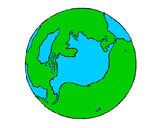Dibujo Planeta Tierra pintado por sabrinaela