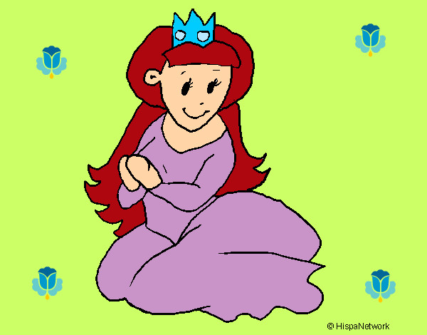 Dibujo Princesa sentada pintado por dalleri