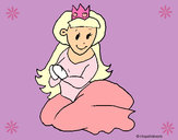 Dibujo Princesa sentada pintado por dalleri