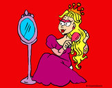 Dibujo Princesa y espejo pintado por Fabox
