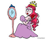 Dibujo Princesa y espejo pintado por sarap