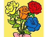 Dibujo Ramo de rosas pintado por egddy