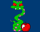 Dibujo Serpiente y manzana pintado por Israel00