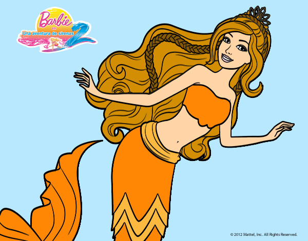 Dibujo Sirena nadando pintado por bellasawn