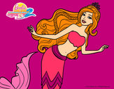 Dibujo Sirena nadando pintado por Fabox