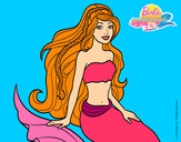 Dibujo Sirena sentada pintado por Fabox