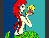 Dibujo Sirena y perla pintado por Nekoo