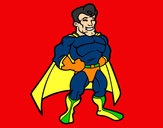 Dibujo Superhéroe musculado pintado por chechawich