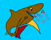Dibujo Tiburón alegre pintado por clarisman