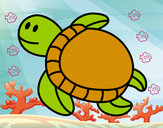 Dibujo Tortuga nadando pintado por Djunda