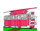 Dibujo Tranvía con pasajeros pintado por valeruchi
