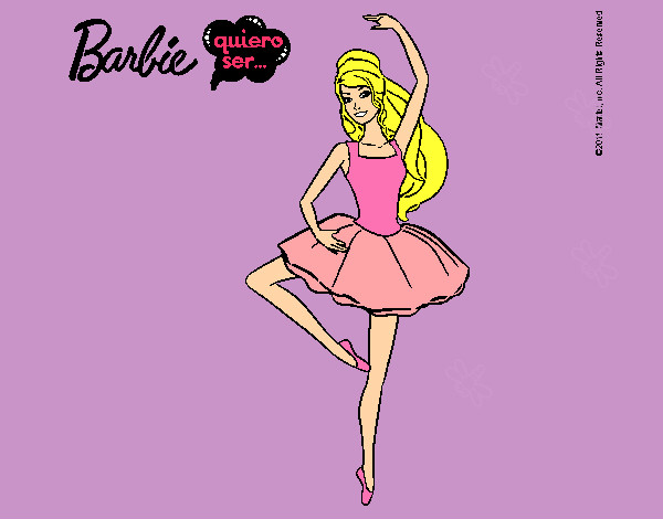 Dibujo Barbie bailarina de ballet pintado por selenitah