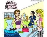 Dibujo Barbie en una tienda de ropa pintado por Randa9