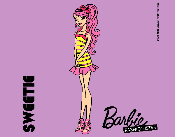 Dibujo Barbie Fashionista 6 pintado por selenitah