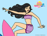 Dibujo Barbie surfeando pintado por SuperSweet