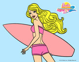 Dibujo Barbie surfera pintado por sheila18