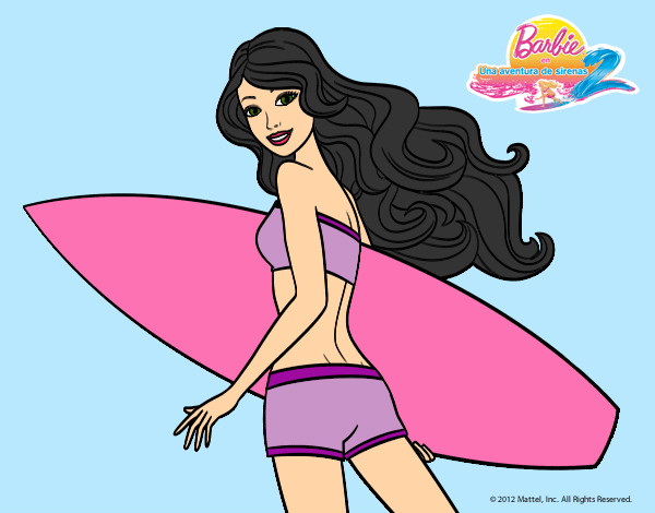 Barbie surfera