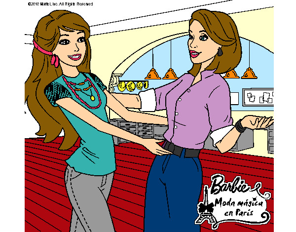 Dibujo Barbie y su amiga pintado por Randa9