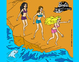 Dibujo Barbie y sus amigas en la playa pintado por susirubia