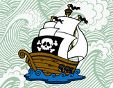 Dibujo Barco de piratas pintado por hector-000