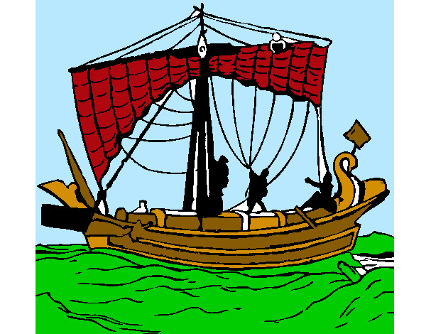 Dibujo Barco romano pintado por CesarBoy