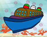 Dibujo Barco transatlántico pintado por valepeke2