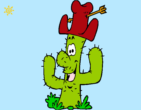 Cactus con sombrero