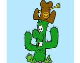 Dibujo Cactus con sombrero pintado por LuUci