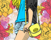 Dibujo Chica con bolso pintado por Magayelina