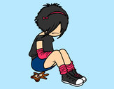 Dibujo Chica EMO pintado por SuperSweet