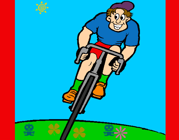 Dibujo Ciclista con gorra pintado por pipe2345