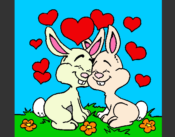 Dibujo de Amor de Conejos pintado por Joceelyn en  el día  07-04-12 a las 22:52:11. Imprime, pinta o colorea tus propios dibujos!