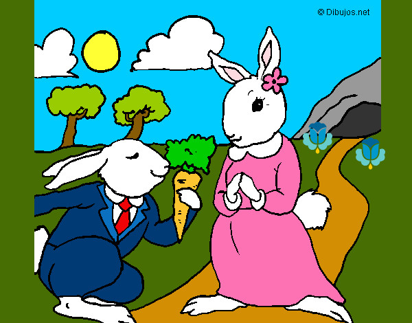 Dibujo Conejos pintado por raquel99