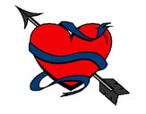 Dibujo Corazón con flecha 1 pintado por Marina7 