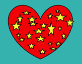Dibujo Corazón estrellado pintado por 2392