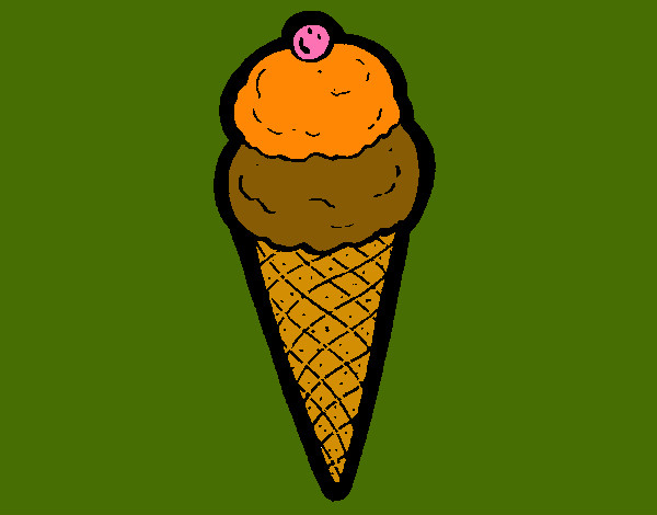 Dibujo Cucurucho de helado pintado por isido 