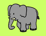 Dibujo Elefante bebe pintado por lamorales