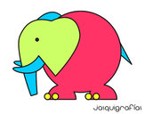 Dibujo Elefante grande pintado por asdin13
