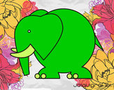 Dibujo Elefante grande pintado por krisby