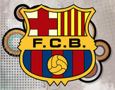 Dibujo Escudo del F.C. Barcelona pintado por israel_9