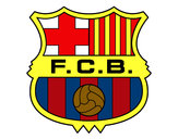 Dibujo Escudo del F.C. Barcelona pintado por mahama