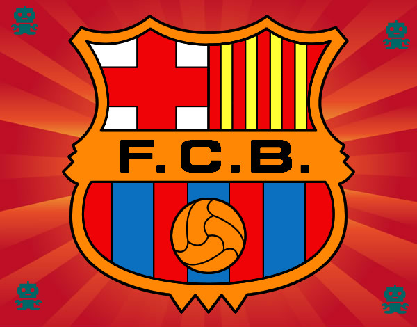 Dibujo Escudo del F.C. Barcelona pintado por pipe2345
