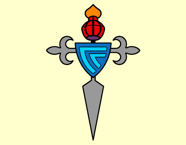 Dibujo Escudo del Real Club Celta de Vigo pintado por maneldelri