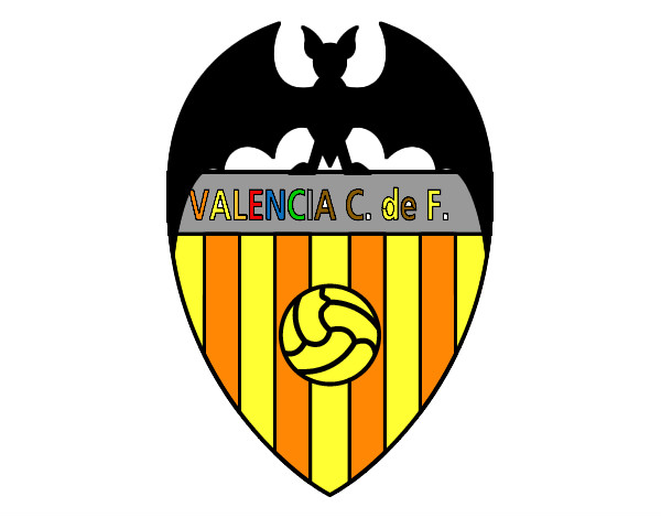 Dibujo Escudo del Valencia C. F. pintado por AlvaroGP