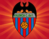 Dibujo Escudo del Valencia C. F. pintado por nacho9000