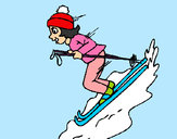 Dibujo Esquiadora pintado por ALBA123 