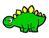 Dibujo Estegosaurio joven pintado por aleps